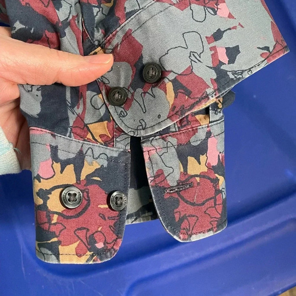 Perry Ellis Men's Abstract‎ Floral Shirt Size large - Picture 11 of 12